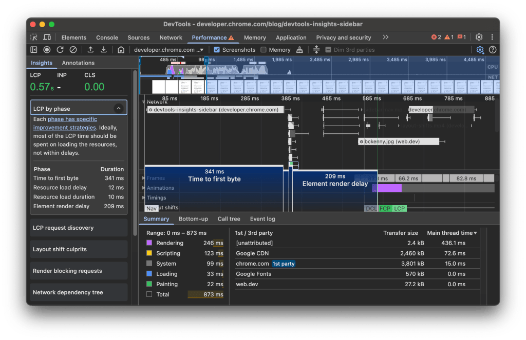 Improving Web Performance Workflows in Chrome DevTools